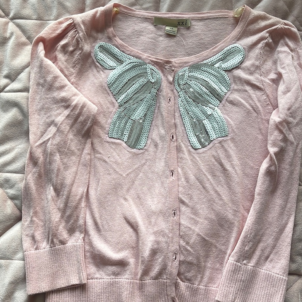 Size small. Soft pink Cardigan